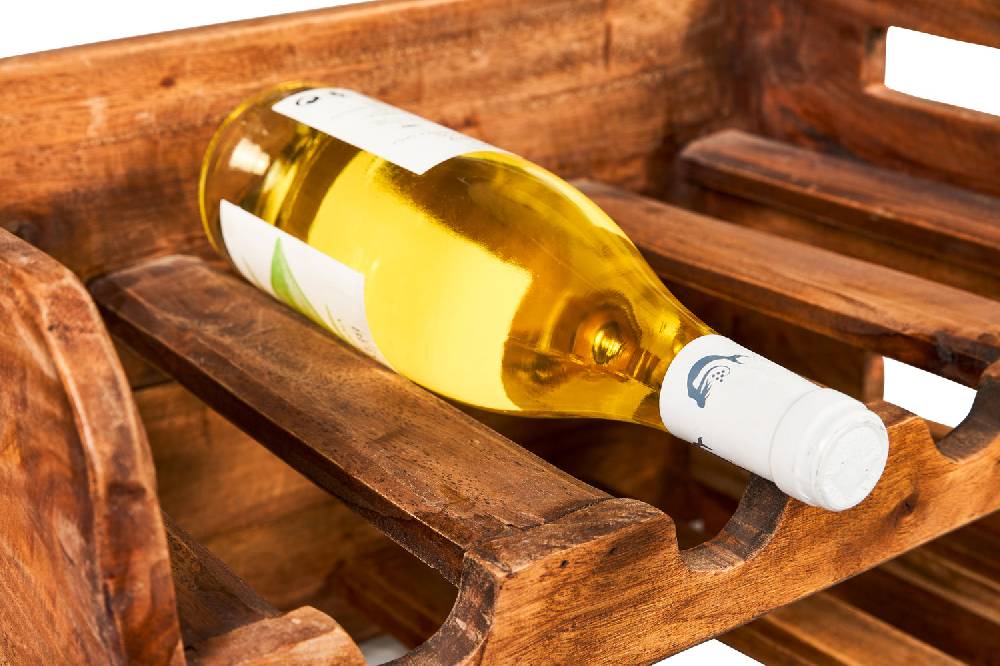 Novità Home Portabottiglie Impilabile In Legno