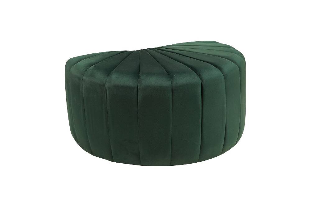 Novità Home Pouf semicerchio velluto verde