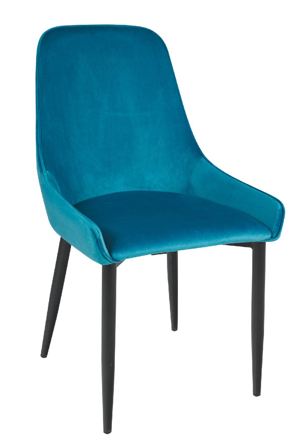 Novità Home Sedia imbottita in velluto ottanio