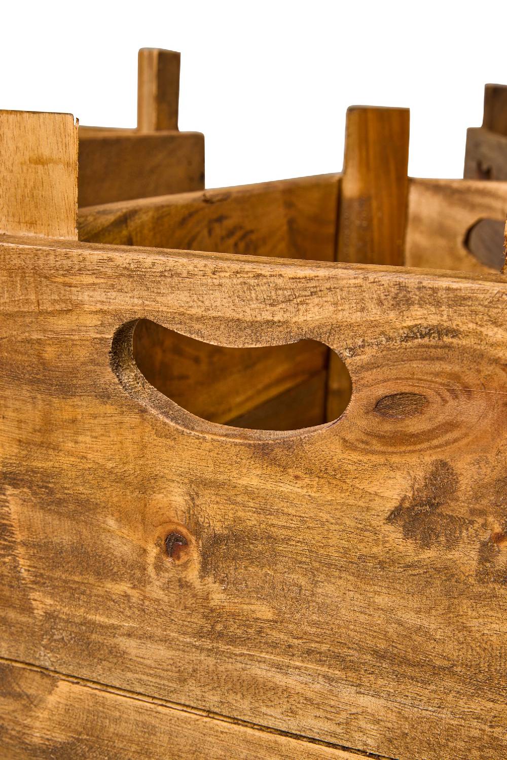 Novità Home Set 3 Cassette In Legno Con Ruote