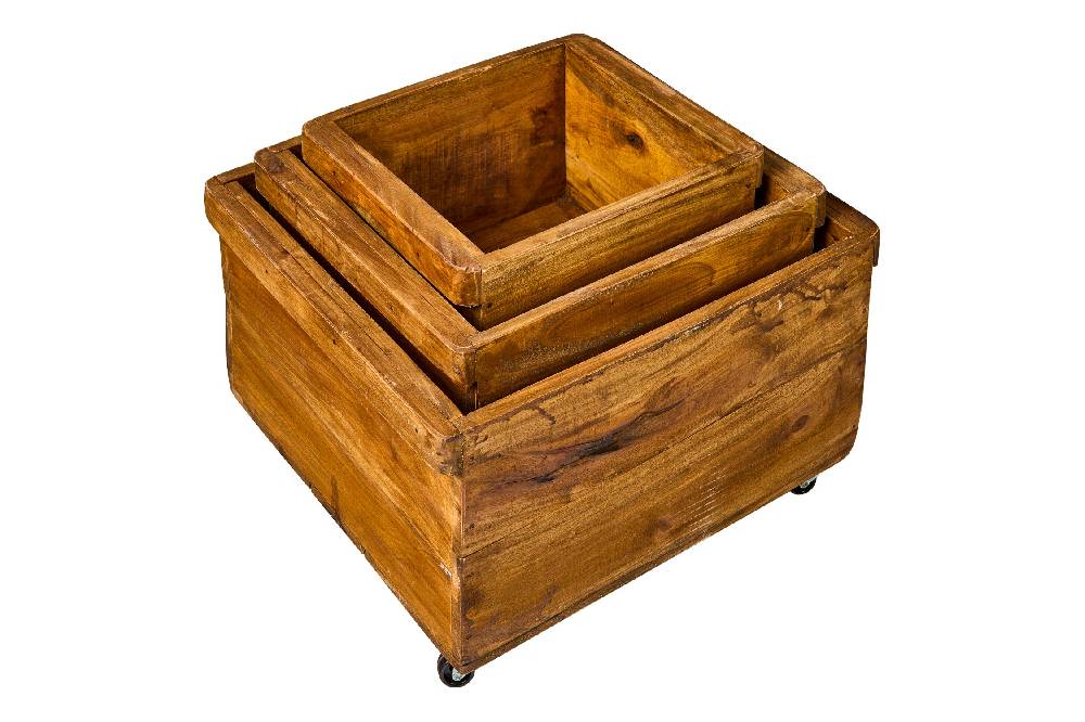 Novità Home Set 3 Scatole Contenitore Con Ruote