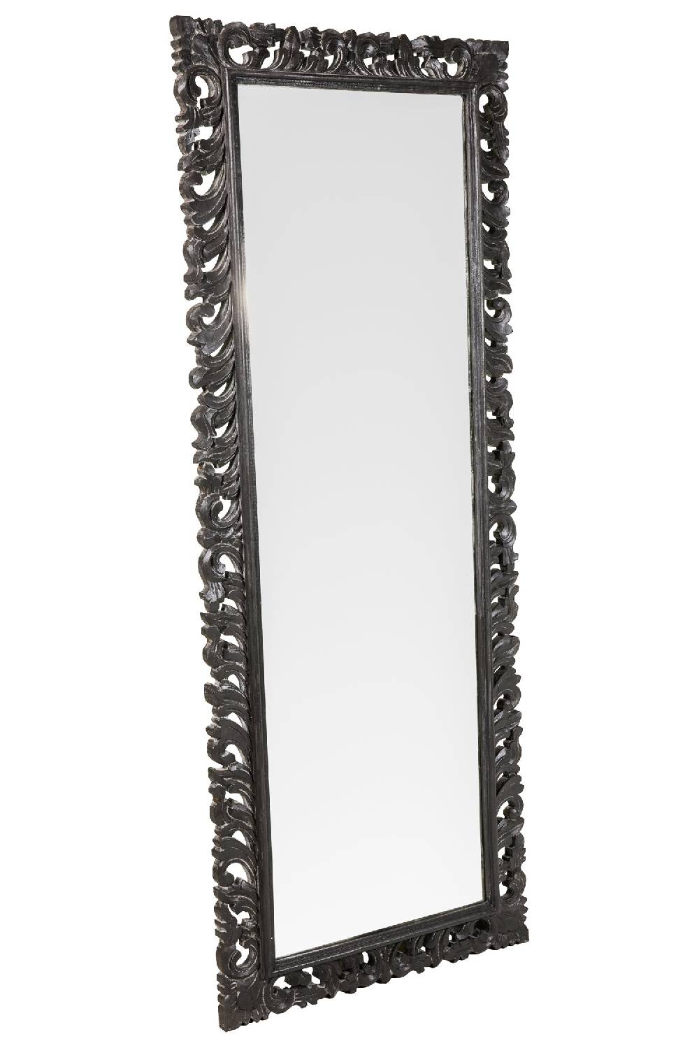 Novità Home Specchio - Legno Intarsiato Grigio