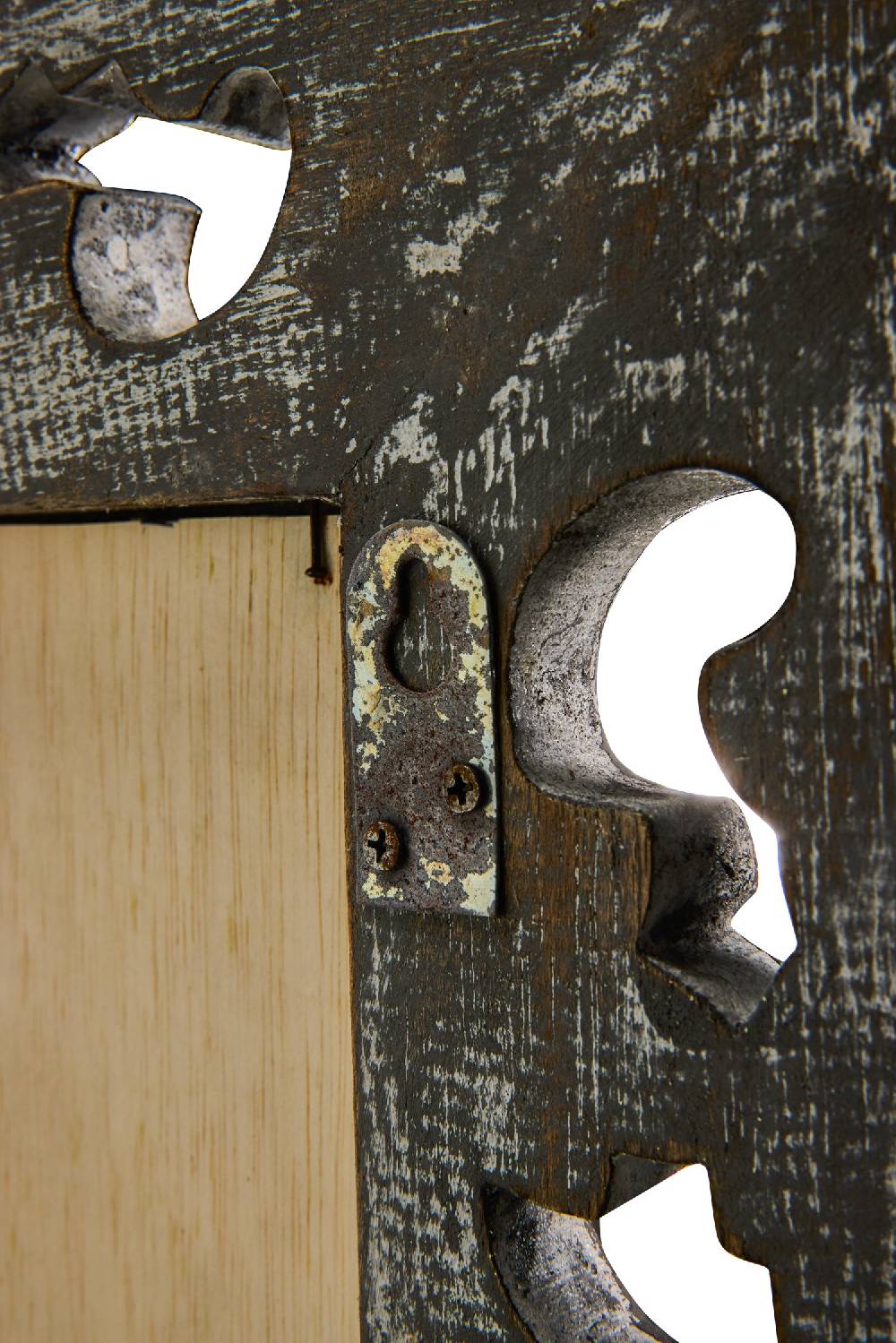 Novità Home Specchio - Legno Intarsiato Grigio