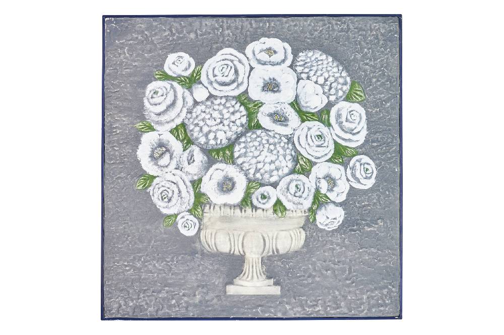 Novità Home Still life - quadro bouquet fondo grigio