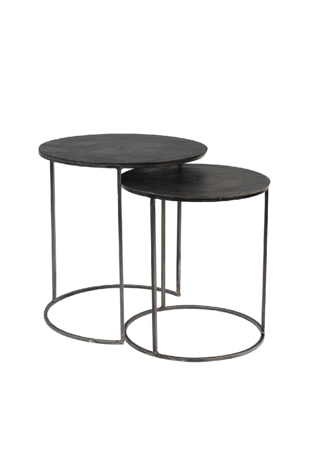 Novità Home Tavolino basso tondo in ferro - set 1/2