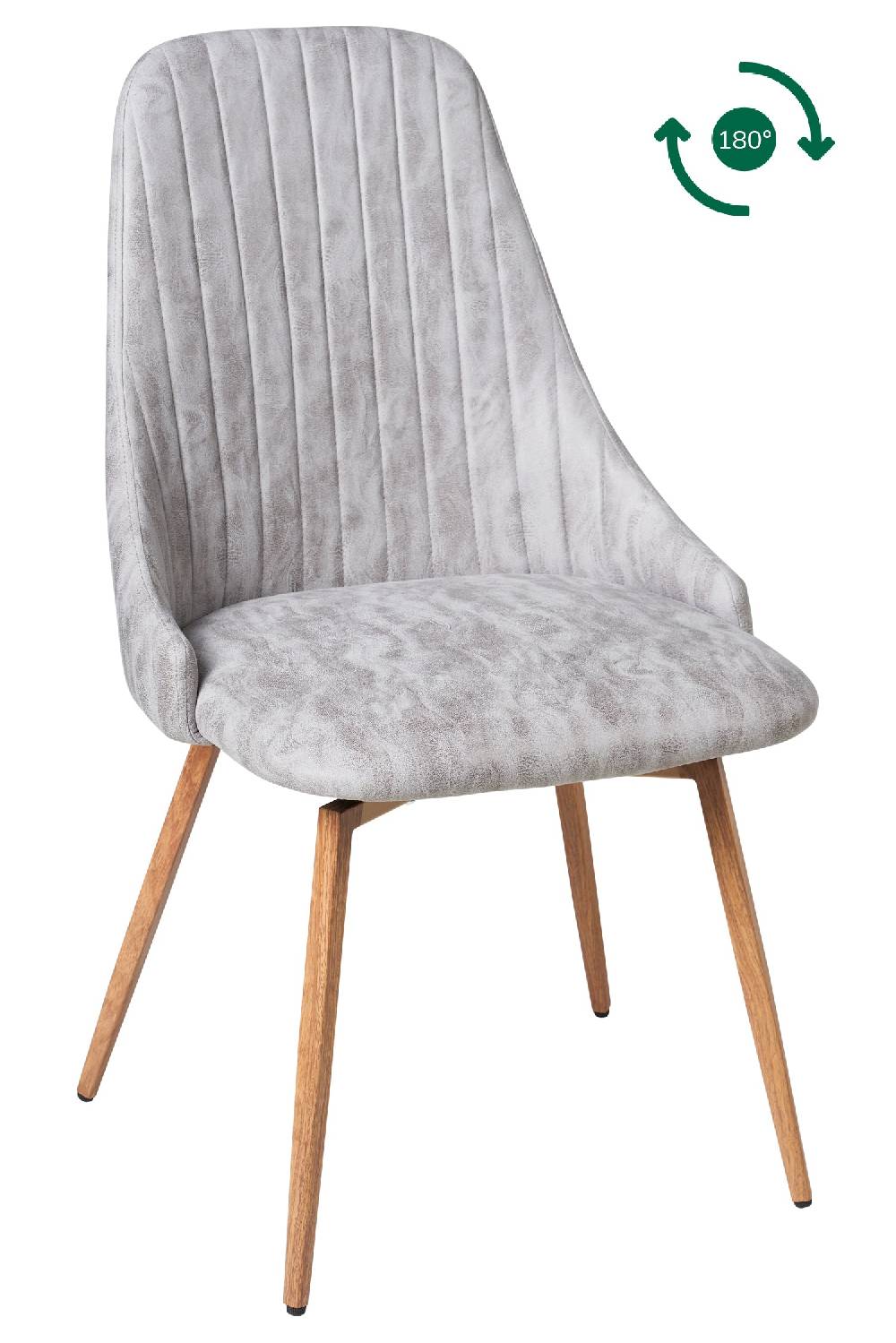 Novità Home Terese - Sedia Giro 180 Grigia Chiara