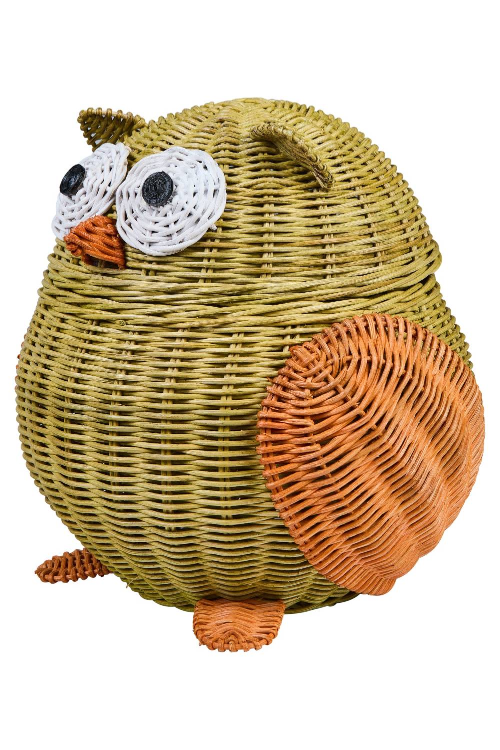 Novità Home Tressage - Gufo In Midollino Verde Medio