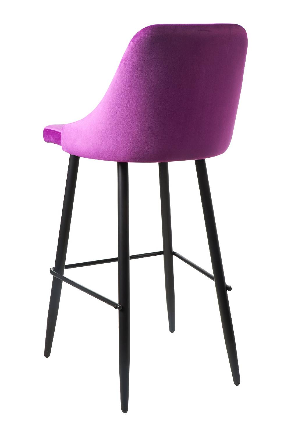 Novità Home Velvet - Sgabello Velluto Aubergine