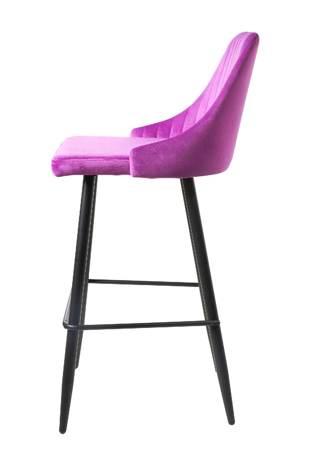 Novità Home Velvet - Sgabello Velluto Aubergine