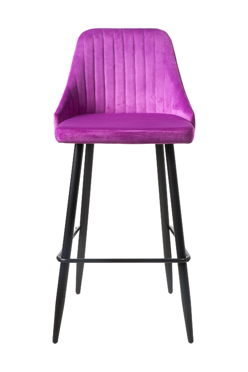 Novità Home Velvet - Sgabello Velluto Aubergine