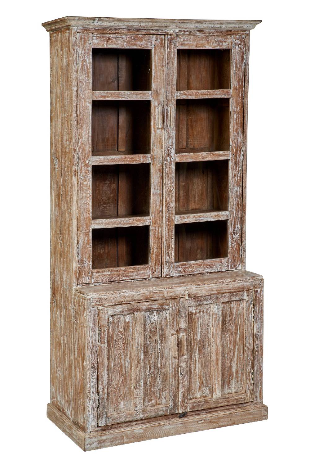 Novità Home Vetrina legno sbiancata 2 sportelli