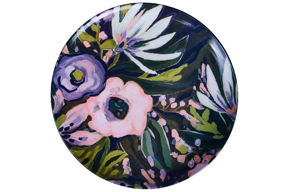 Novità Home Vincent - Vassoio Ovale Floreale Nuit