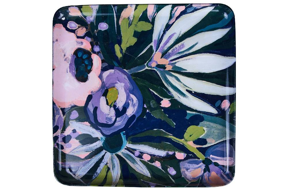 Novità Home Vincent - Vassoio Quadrato Floreale Nuit