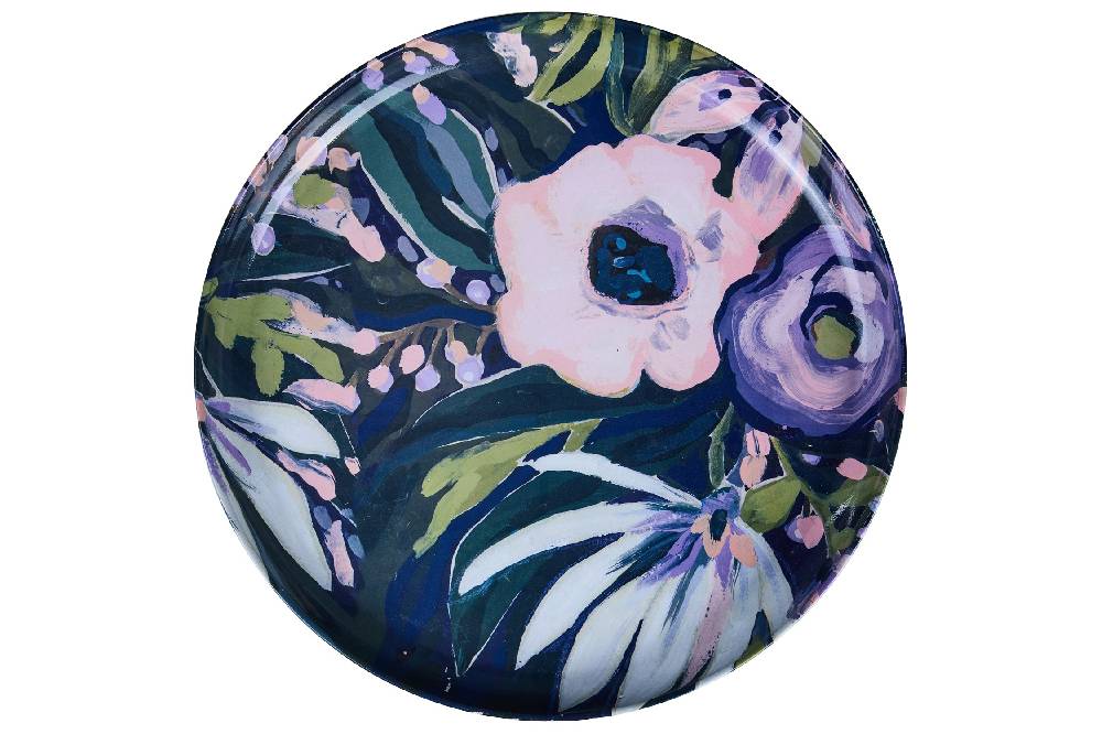 Novità Home Vincent - Vassoio Tondo Floreale Nuit