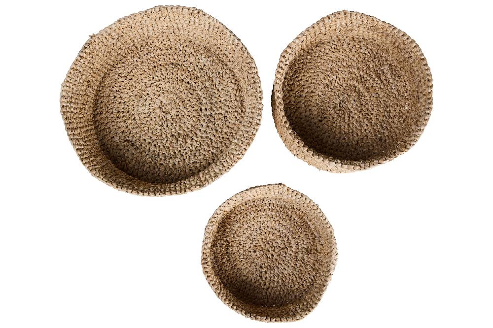 Novità Home Weaves - Ceste Set 1/3 Intreccio Uncinet