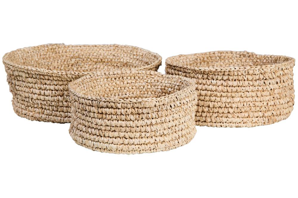 Novità Home Weaves - Ceste Set 1/3 Intreccio Uncinet