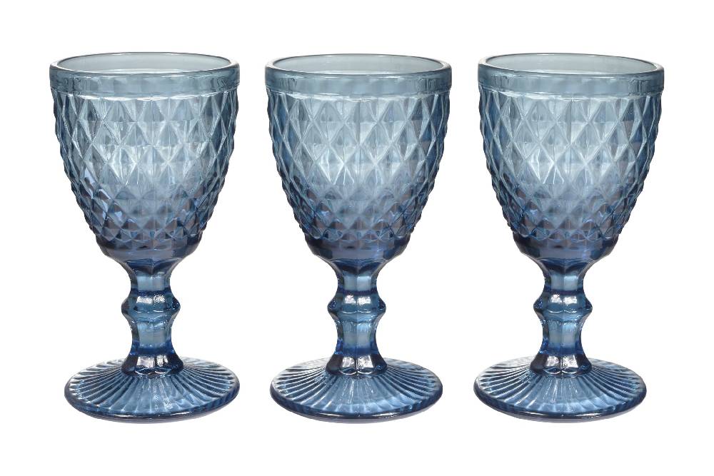 Novità Home Winston - Calice Vino In Vetro Blue