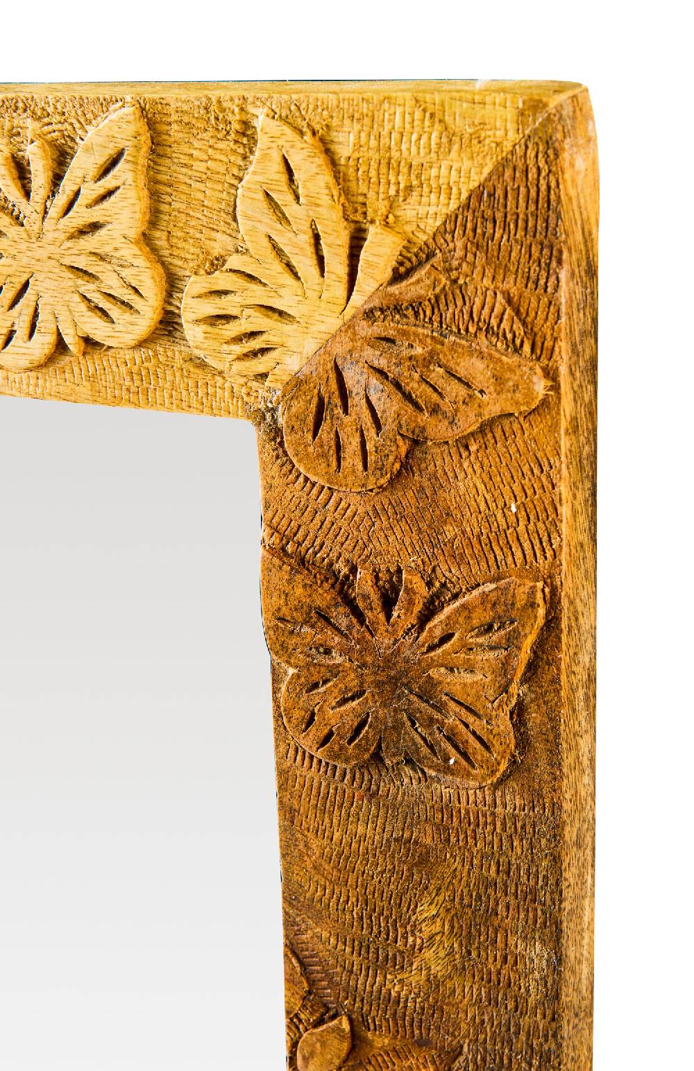 Novità Home Wood - Specchio Con Intarsi E Farfalle