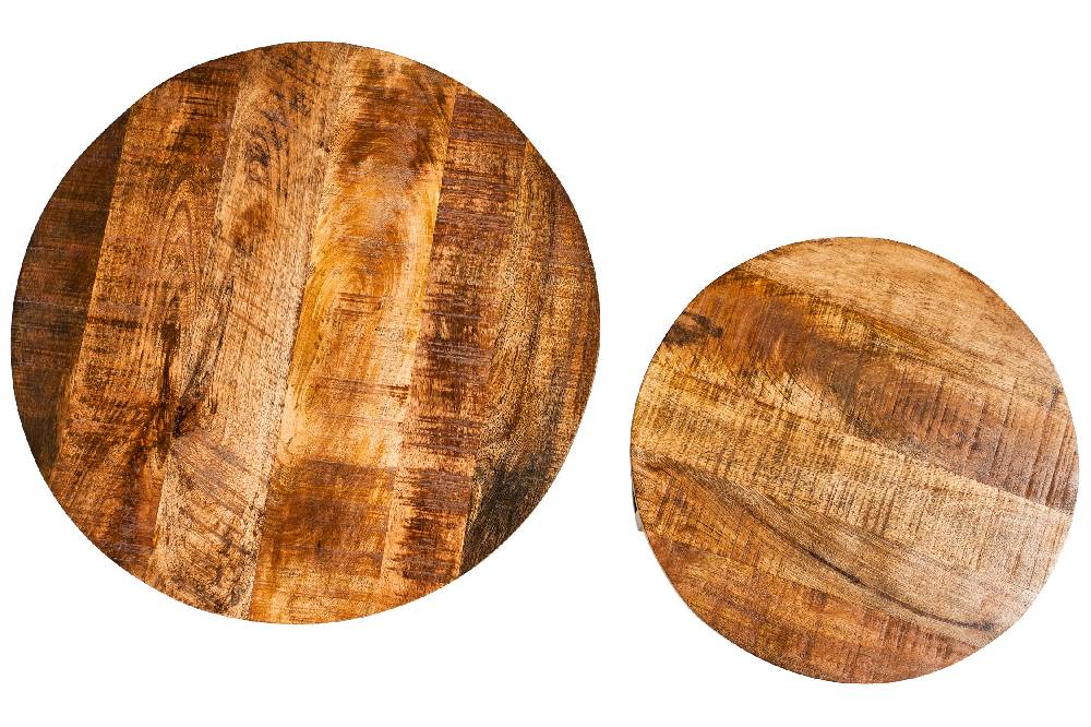 Novità Home York - Tavolini Rotondi Set 1/2 Mango