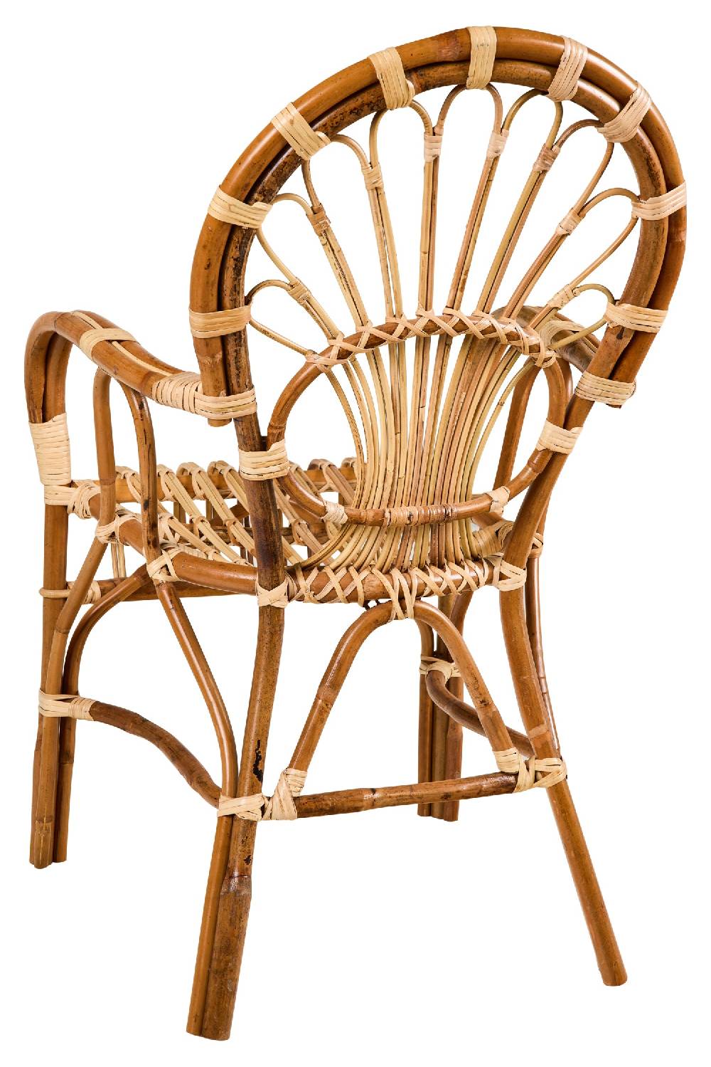 Novità Home Zaira - Poltroncina Rattan Con Braccioli