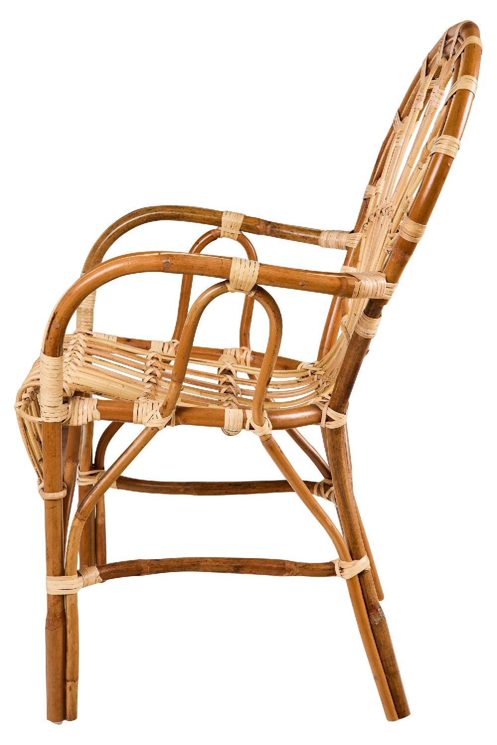 Novità Home Zaira - Poltroncina Rattan Con Braccioli