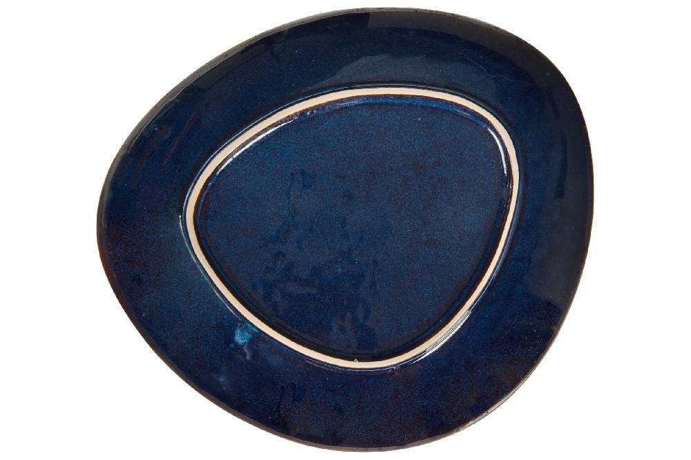 Novità Home Ocean - Piatto Triangolare In Ceramica Blu