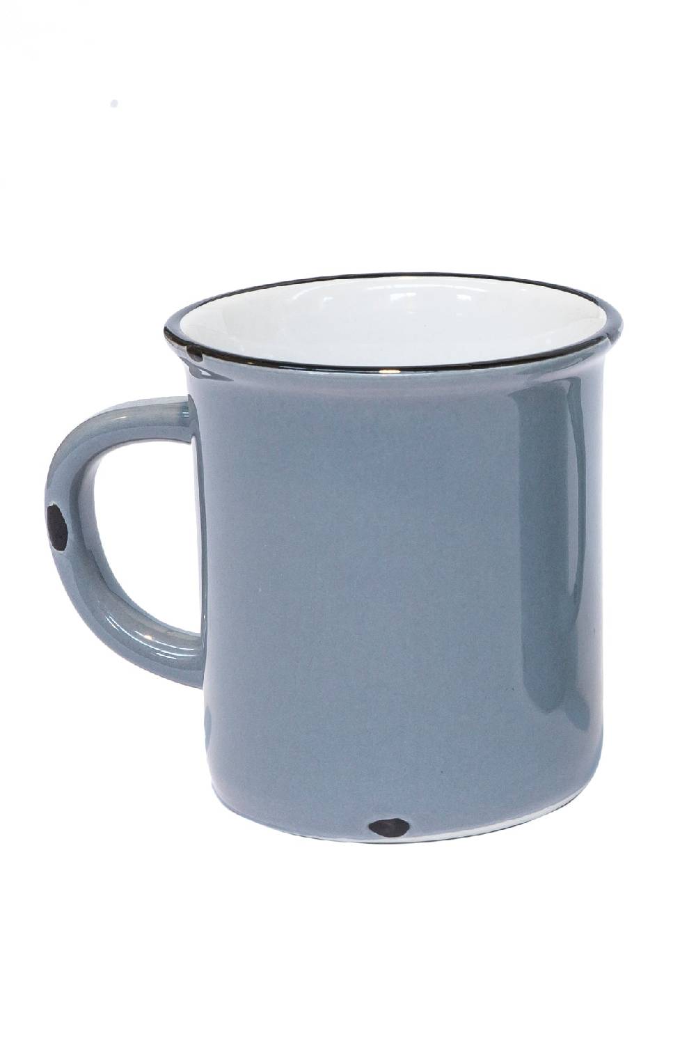 Novità Home Old Country - Mug Grande in Ceramica Smaltata Grigia