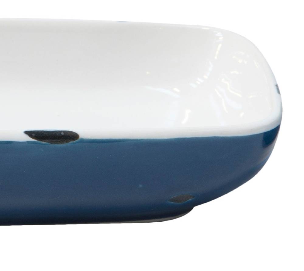 Novità Home Old Country - Set 3 Ciotoline In Ceramica Smaltate Blu