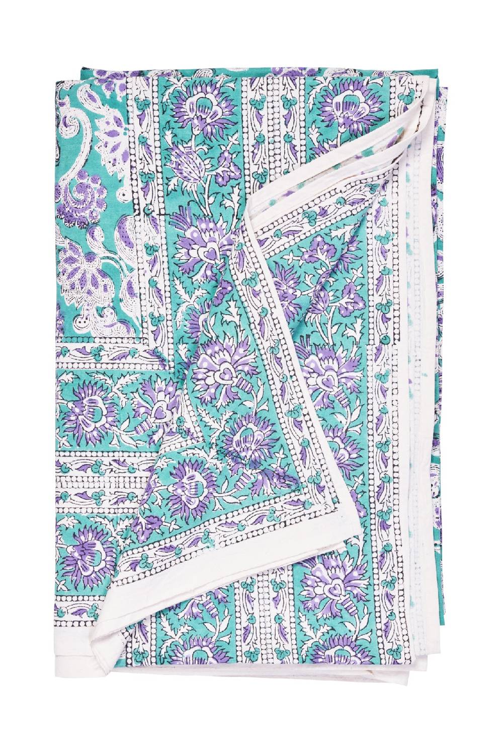 Novità Home Ostuni - Mezzero Doppio Decor Celeste In Cotone - 270x270