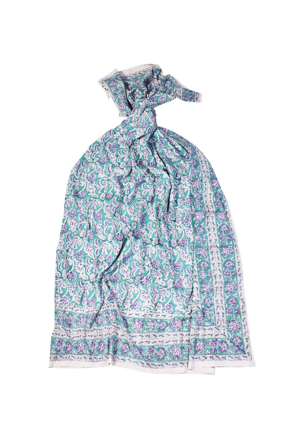 Novità Home Ostuni - Mezzero Singolo Decor Celeste In Cotone - 180x270