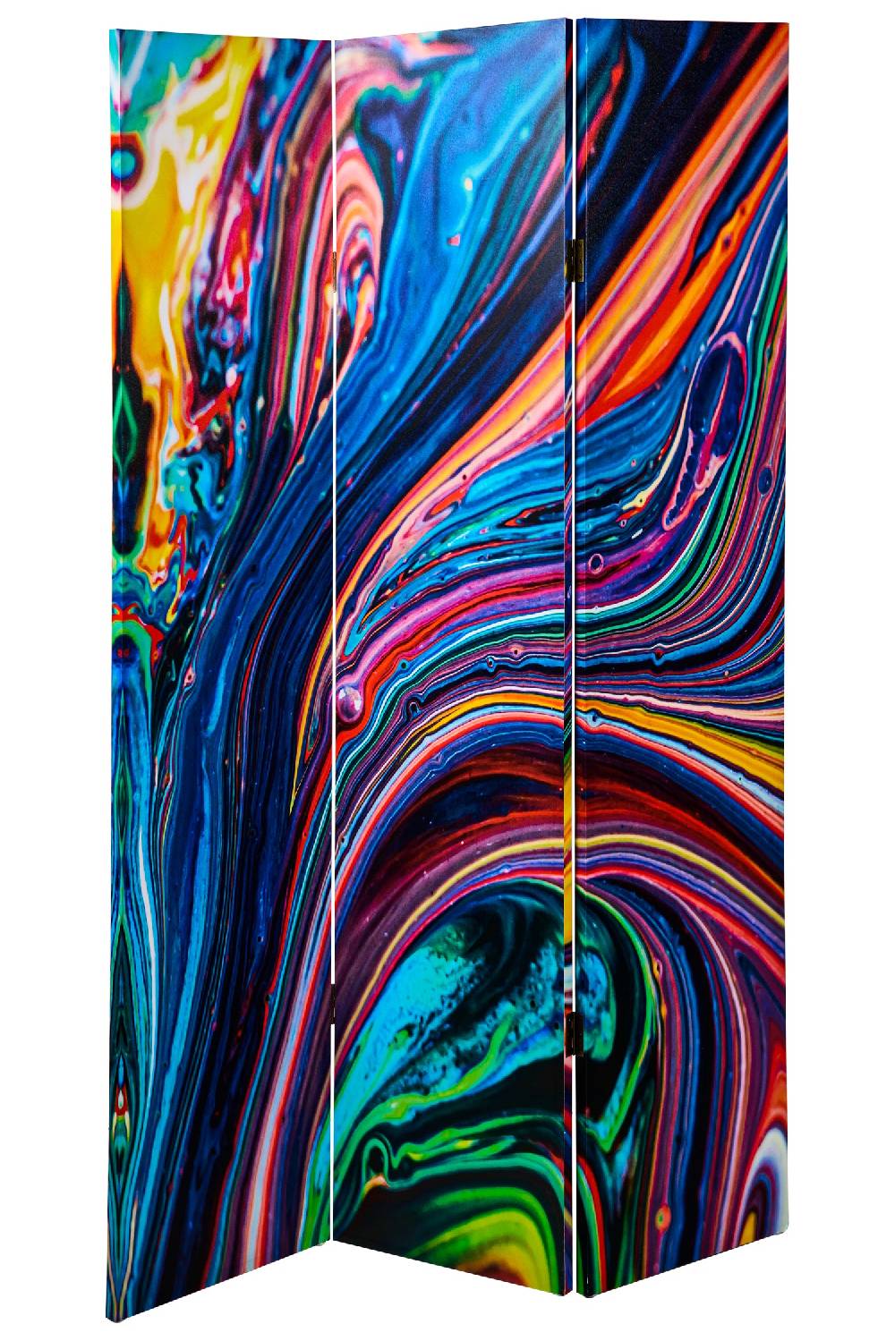 Novità Home Paravento - Colori Psichedelici Fronte Retro 3 Ante