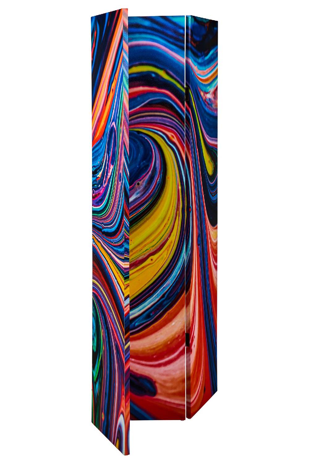 Novità Home Paravento - Colori Psichedelici Fronte Retro 3 Ante