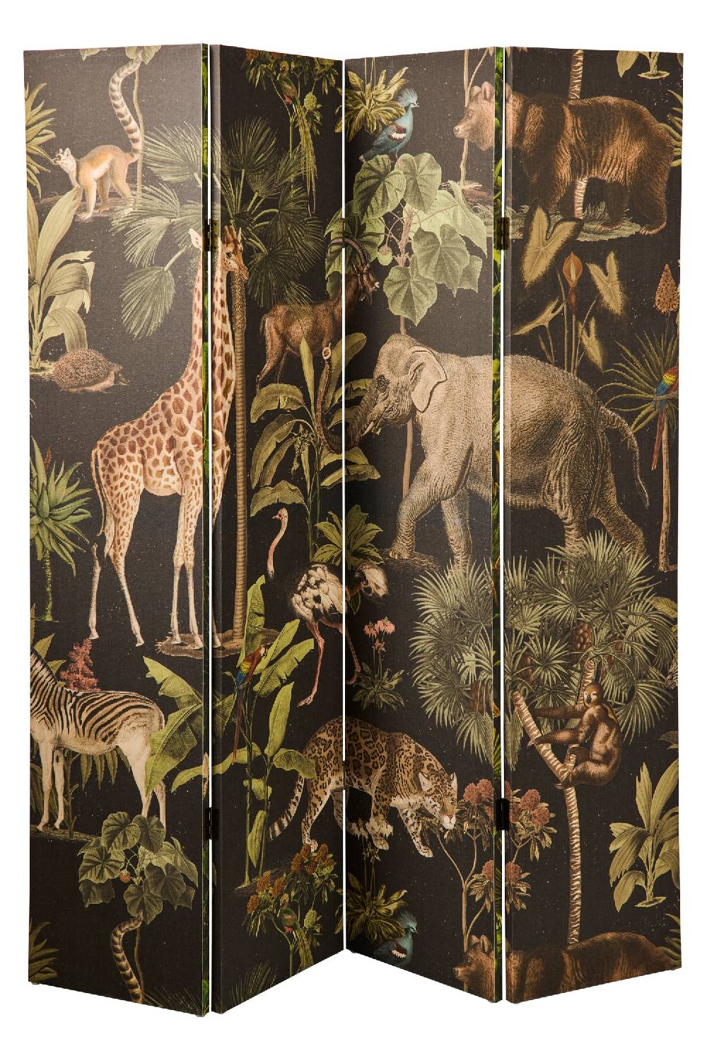 Novità Home Paravento - Jungle Fronte Retro 4 Ante Linen