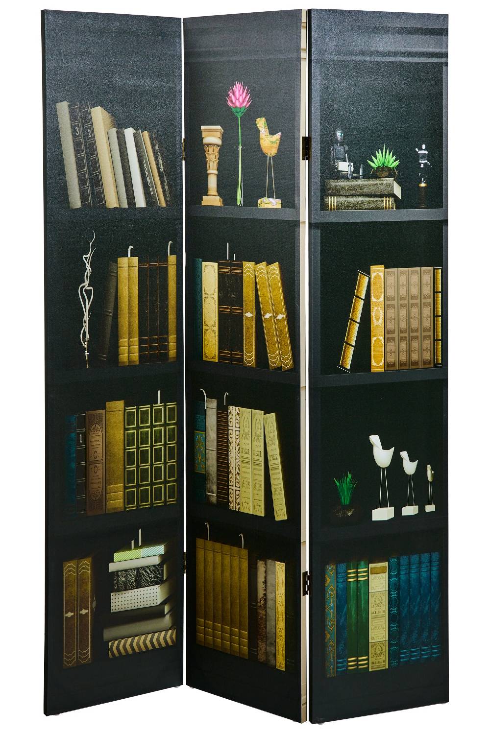 Novità Home Paravento - Libreria Fronte Retro 3 Ante Canvas