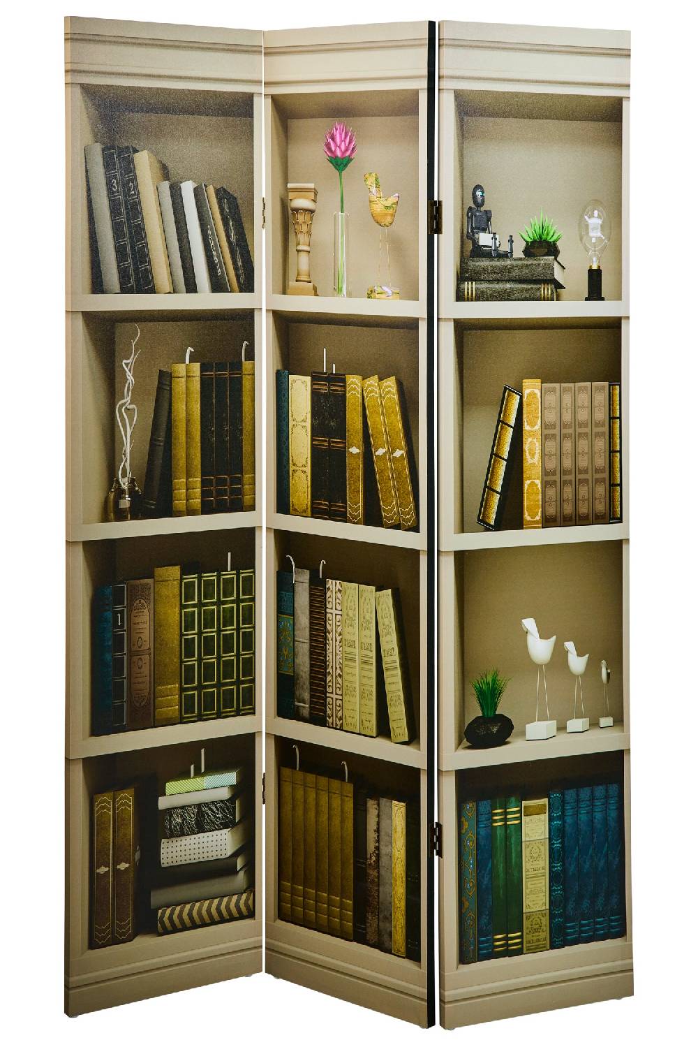 Novità Home Paravento - Libreria Fronte Retro 3 Ante Canvas