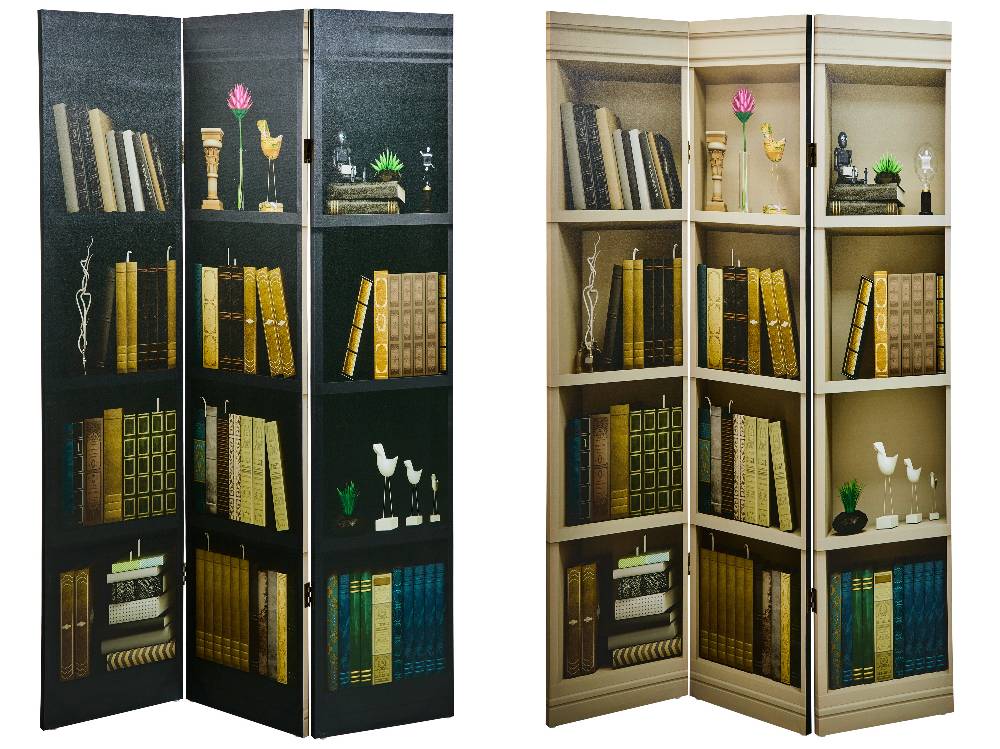 Novità Home Paravento - Libreria Fronte Retro 3 Ante Canvas