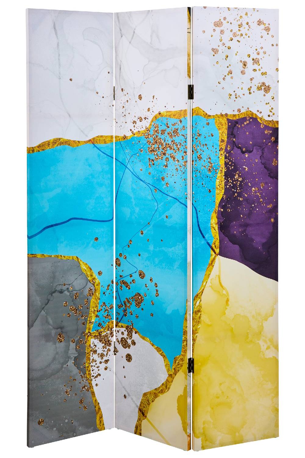 Novità Home Paravento - Marble Multi Colors 3 Ante Canvas