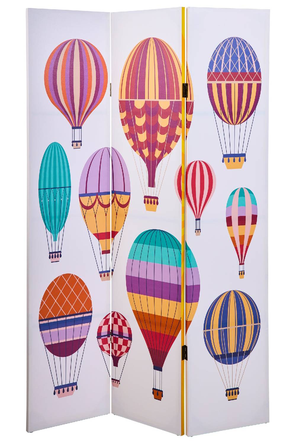 Novità Home Paravento - Mongolfiere Paraide Fronte Retro 3 Ante Canvas
