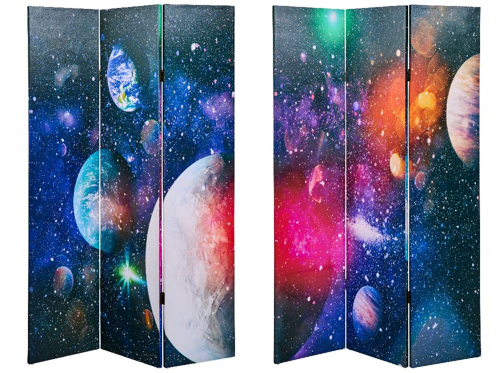 Novità Home Paravento - Universo Fronte Retro 3 Ante Canvas