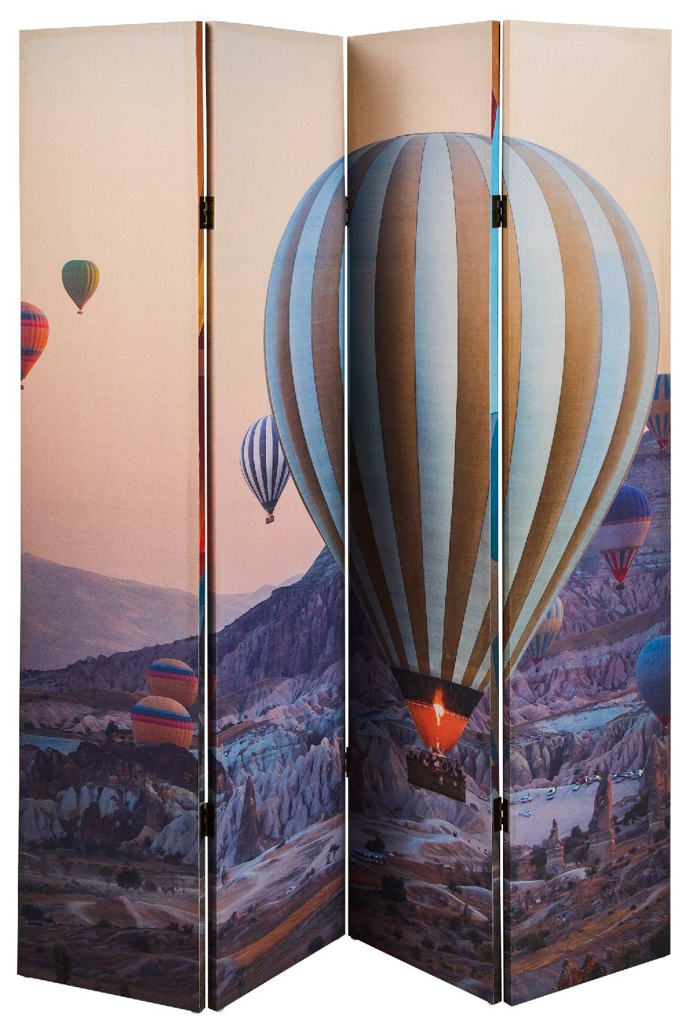 Novità Home Paravento - Volo Di Mongolfiere 4 Ante Linen