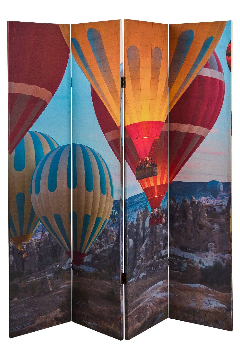 Novità Home Paravento - Volo Di Mongolfiere 4 Ante Linen