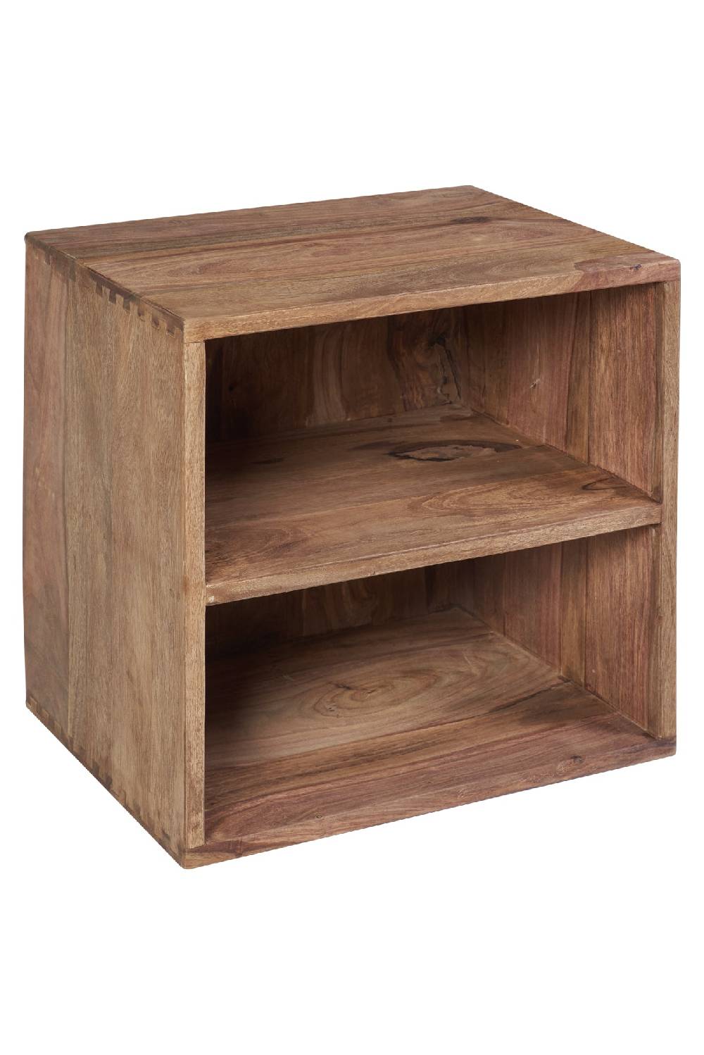 Novità Home Perth - Cubo Comodino Con Ripiano In Legno Naturale