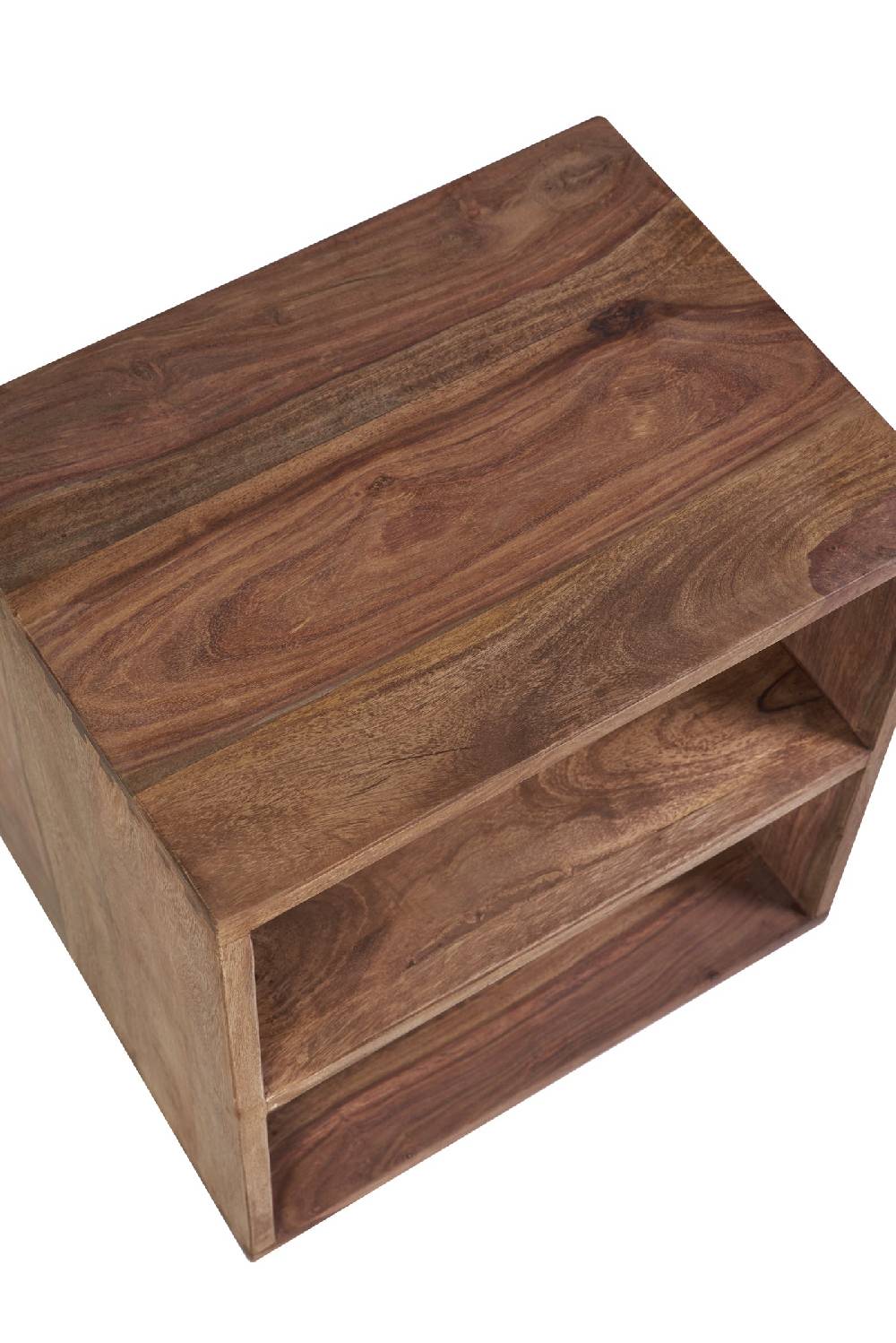 Novità Home Perth - Cubo Comodino Con Ripiano In Legno Naturale