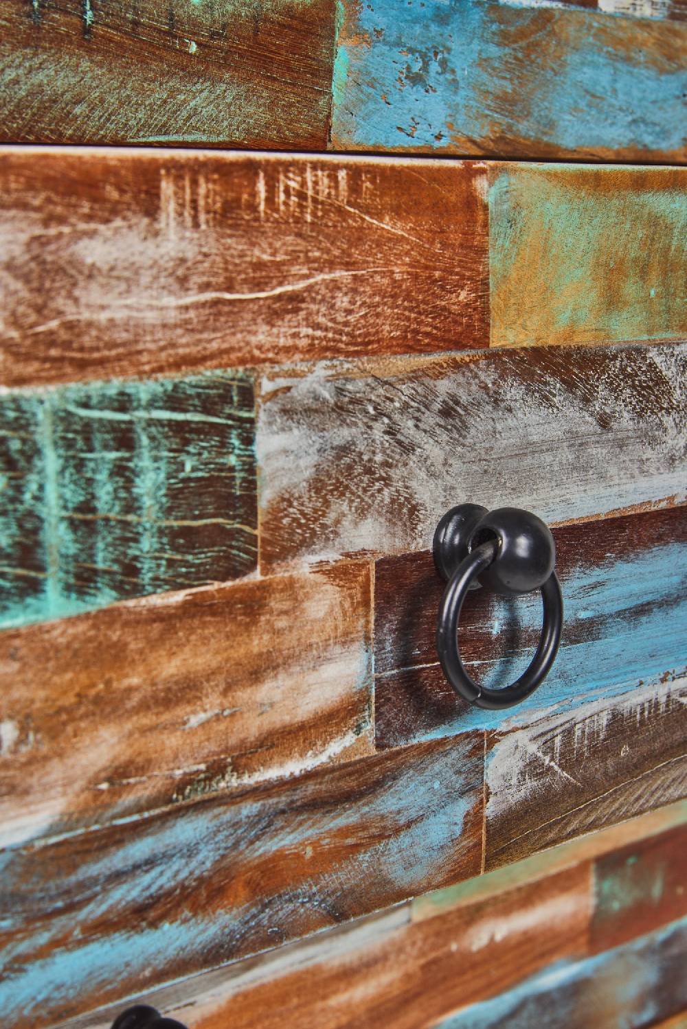 Novità Home Piccadilly - Settimino In Legno Riciclato Multicolore