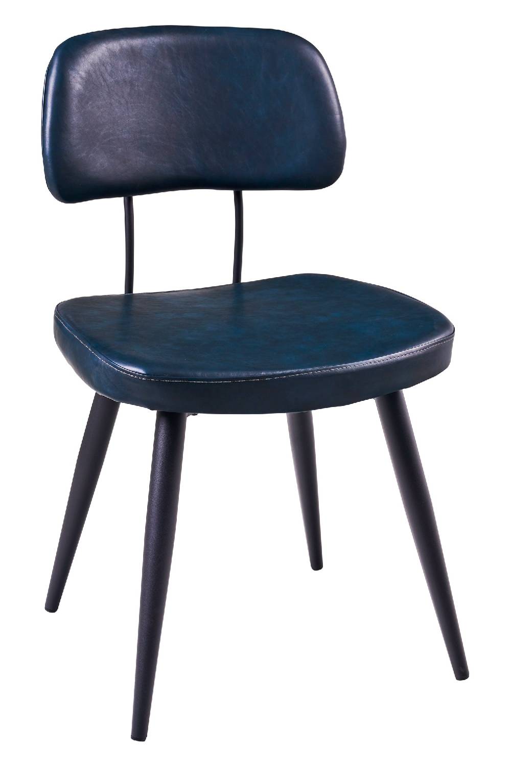 Novità Home Piera - Sedia Con Maniglia In Ferro Pu Blue