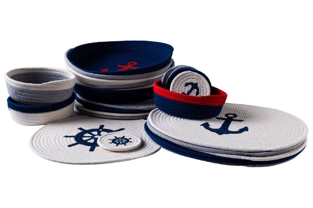 Novità Home Placemate - Circle Naturale E Blue Set 1/4