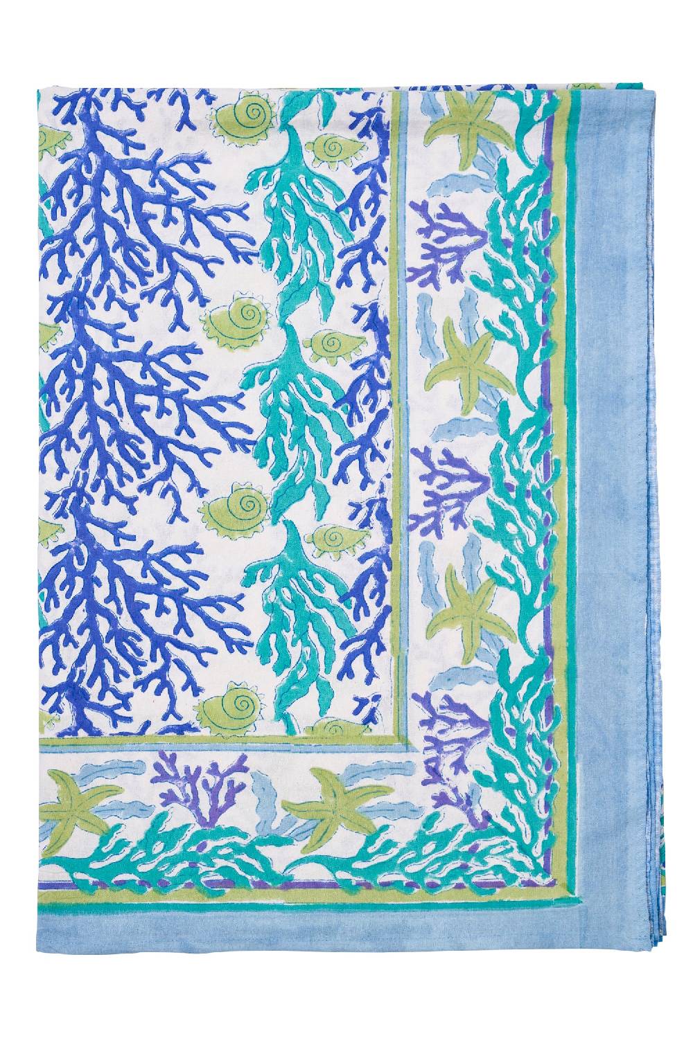 Novità Home Positano - Mezzero Singolo Decor Blue In Cotone - 180x270