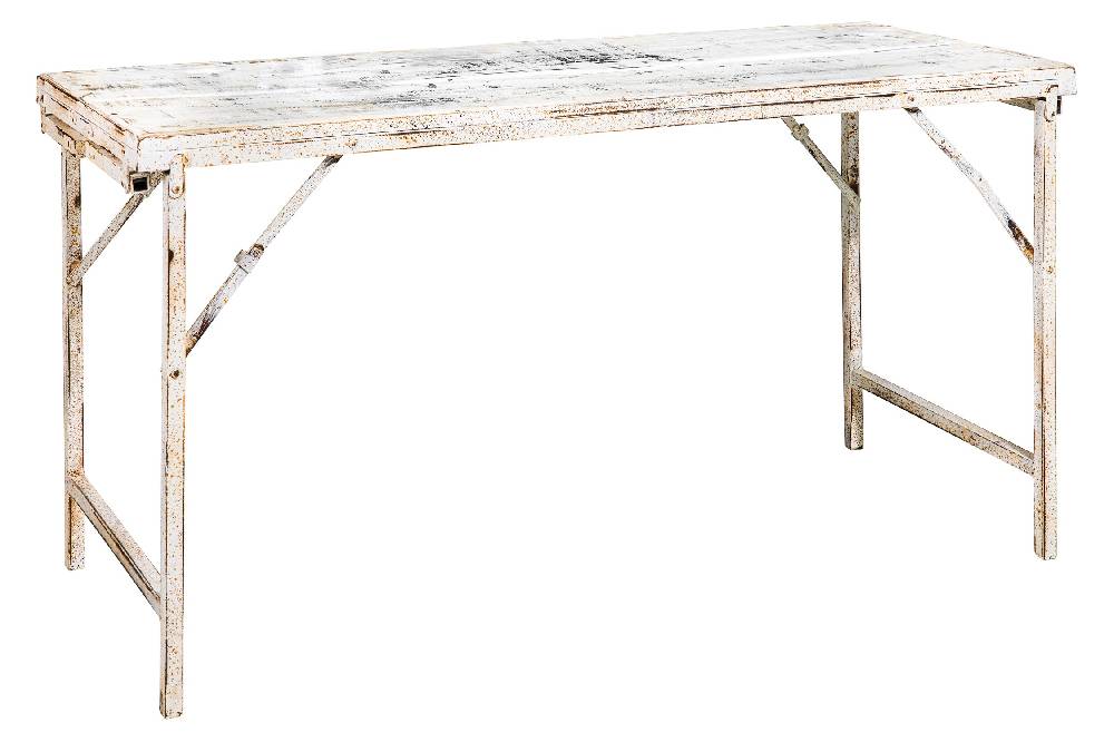 Novità Home Recycle - Tavolo/Panca Fratina Party White Wash 150X60