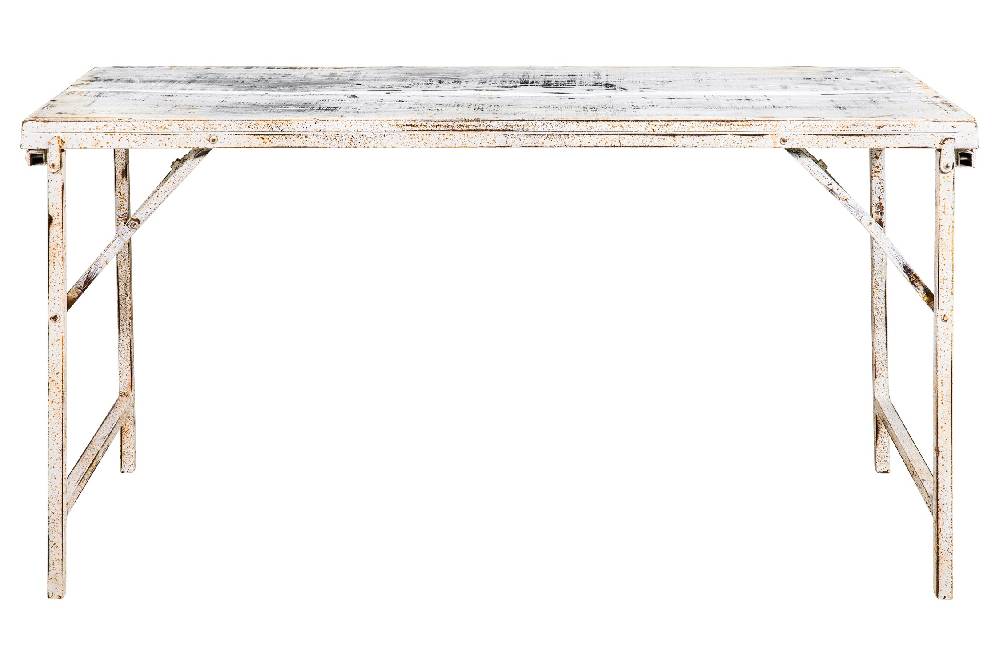 Novità Home Recycle - Tavolo/Panca Fratina Party White Wash 150X60