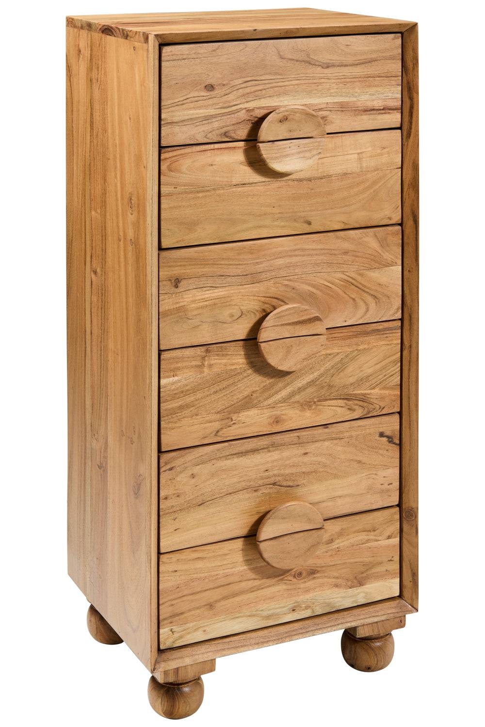 Novità Home Rockler - Cassettiera In Legno Di Acacia 6 Cassetti